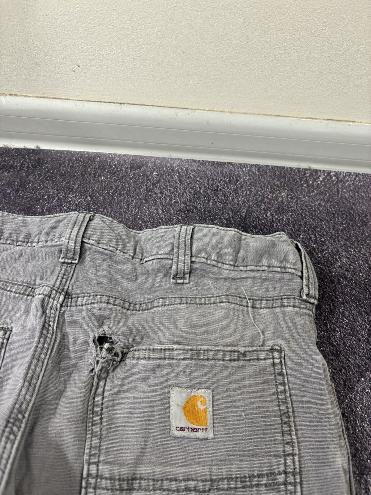 Carhartt Vintage Carhartt Y2K Relaxed Fit Gray Work Carpenter Pants Size US 34 / EU 50 - 8 Thumbnail