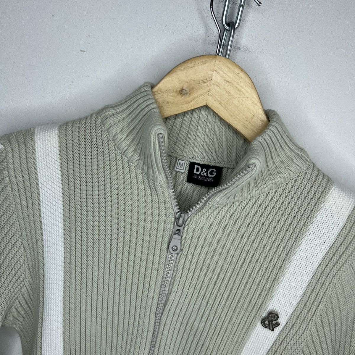 Dolce & Gabbana Avant Garde Dolce & Gabbana Ribbed Sweater Big logo D&G Size S / US 4 / IT 40 - 4 Thumbnail