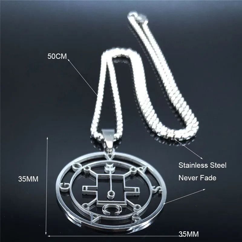 Jewelry Satan VASSAGO Statement Pendant Necklace Emblem Talisman Size ONE SIZE - 6 Thumbnail