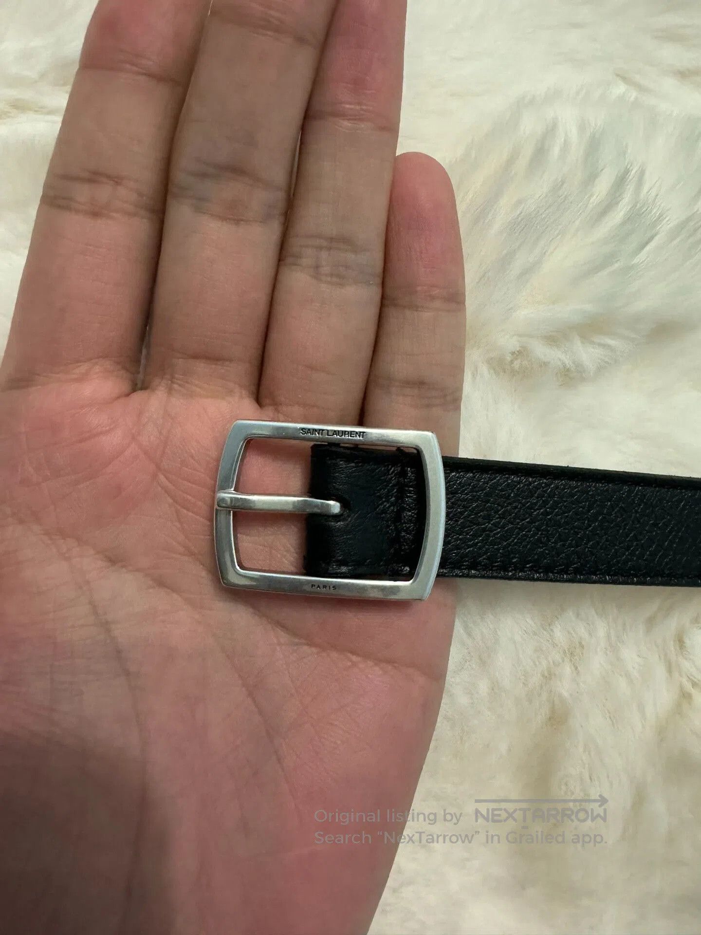 Saint Laurent Paris Saint Laurent YSL Leather Belt. Size ONE SIZE - 2 Thumbnail