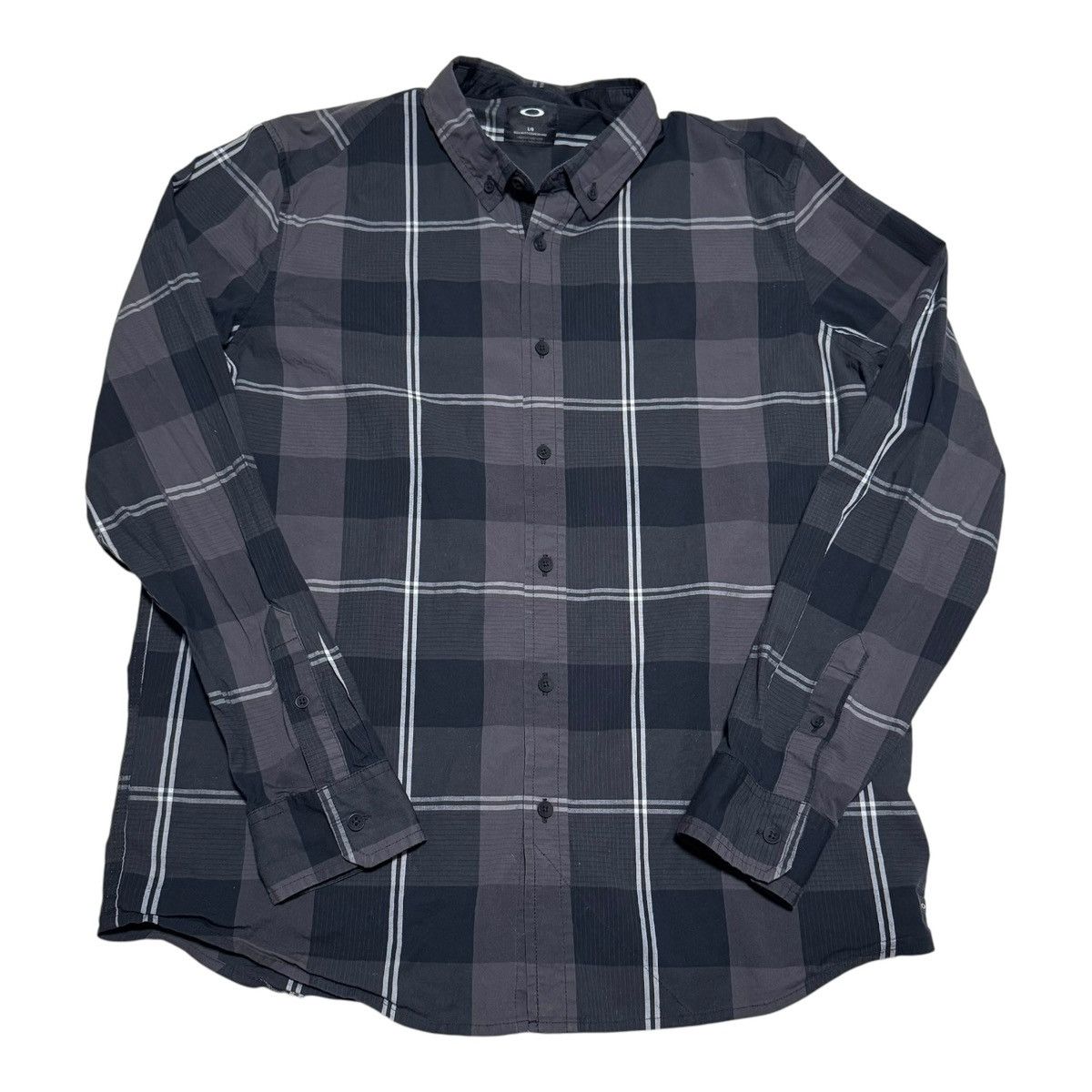 Oakley Oakley Black White Gray Button Up Long Sleeve Shirt Large Size US L / EU 52-54 / 3 - 1 Thumbnail