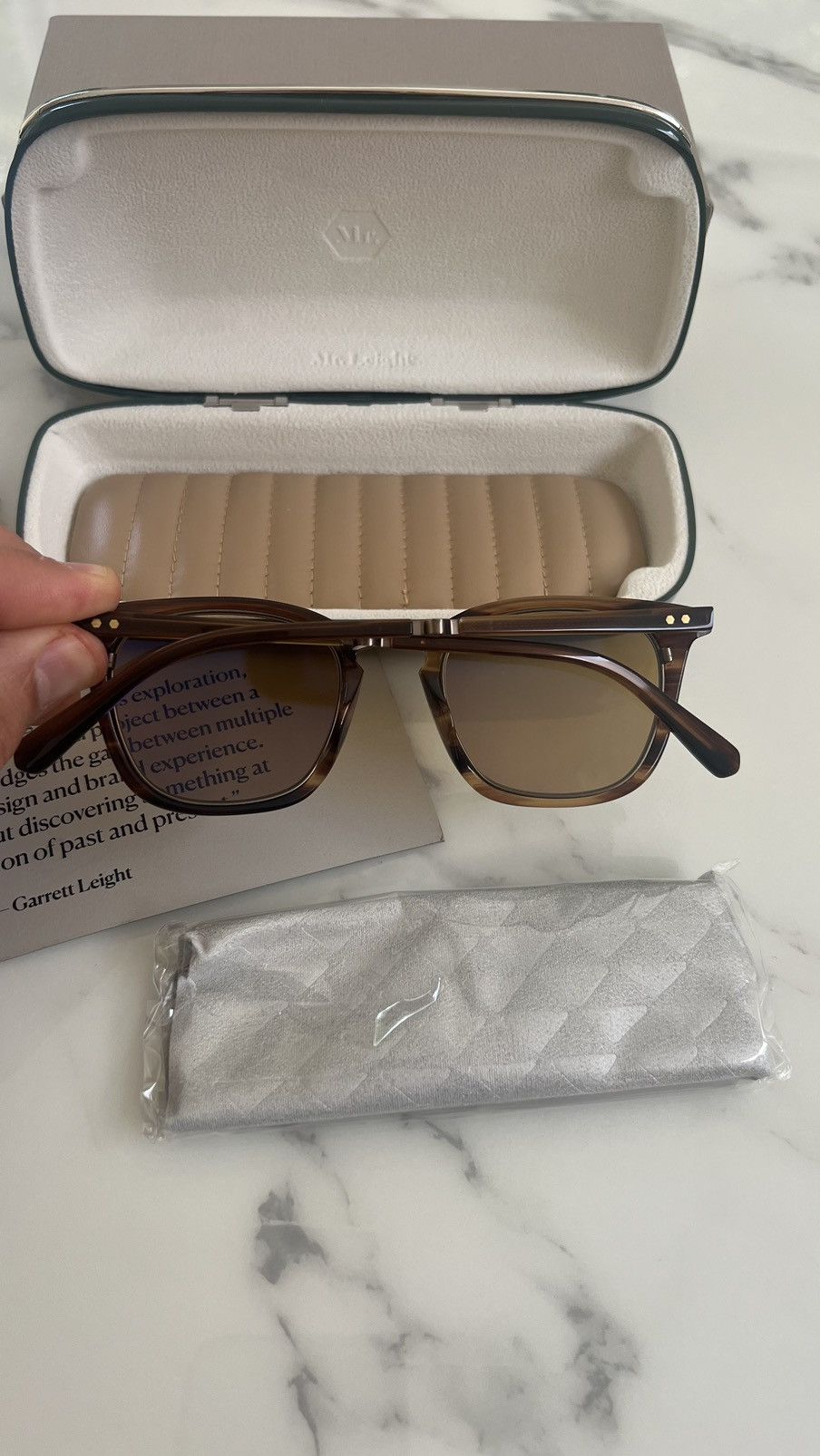 Garrett Leight Mr. Garrett Leight Getty II Brown Tortiese Sunglasses ML2002 Size ONE SIZE - 3 Thumbnail