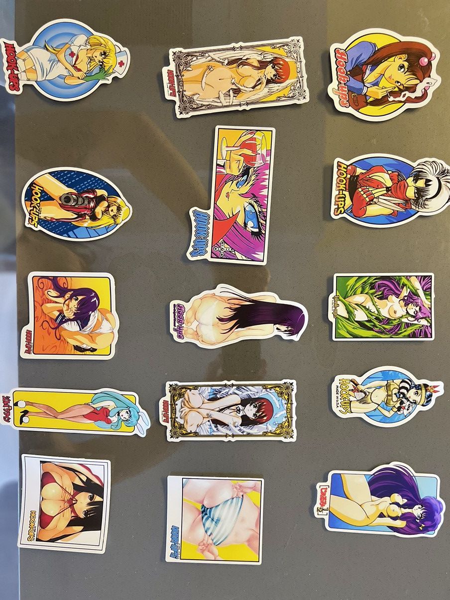 image of Hook Ups Hook - Ups Sticker Lot Of 15 ! 1 in White, Men's