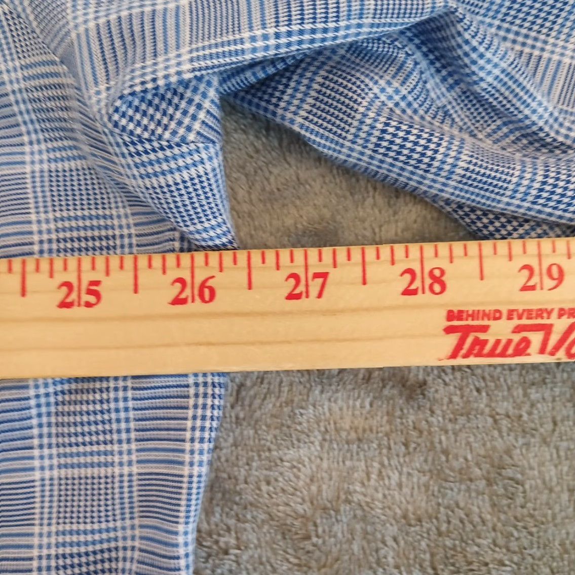 Vintage Kirkland Signature Shirt Mens 17.5 Blue Plaid Long Sleeve Button-Down Collar Shirt Mens Regular Blue Plaid Button-Up 1700s? Size US XXL / EU 58 / 5 - 7 Thumbnail