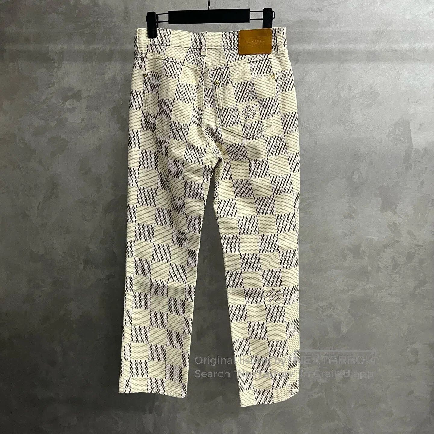 Louis Vuitton Louis Vuitton size 36 Beige checkered pattern jeans with a Size 26" / US 2 / IT 38 - 2 Thumbnail