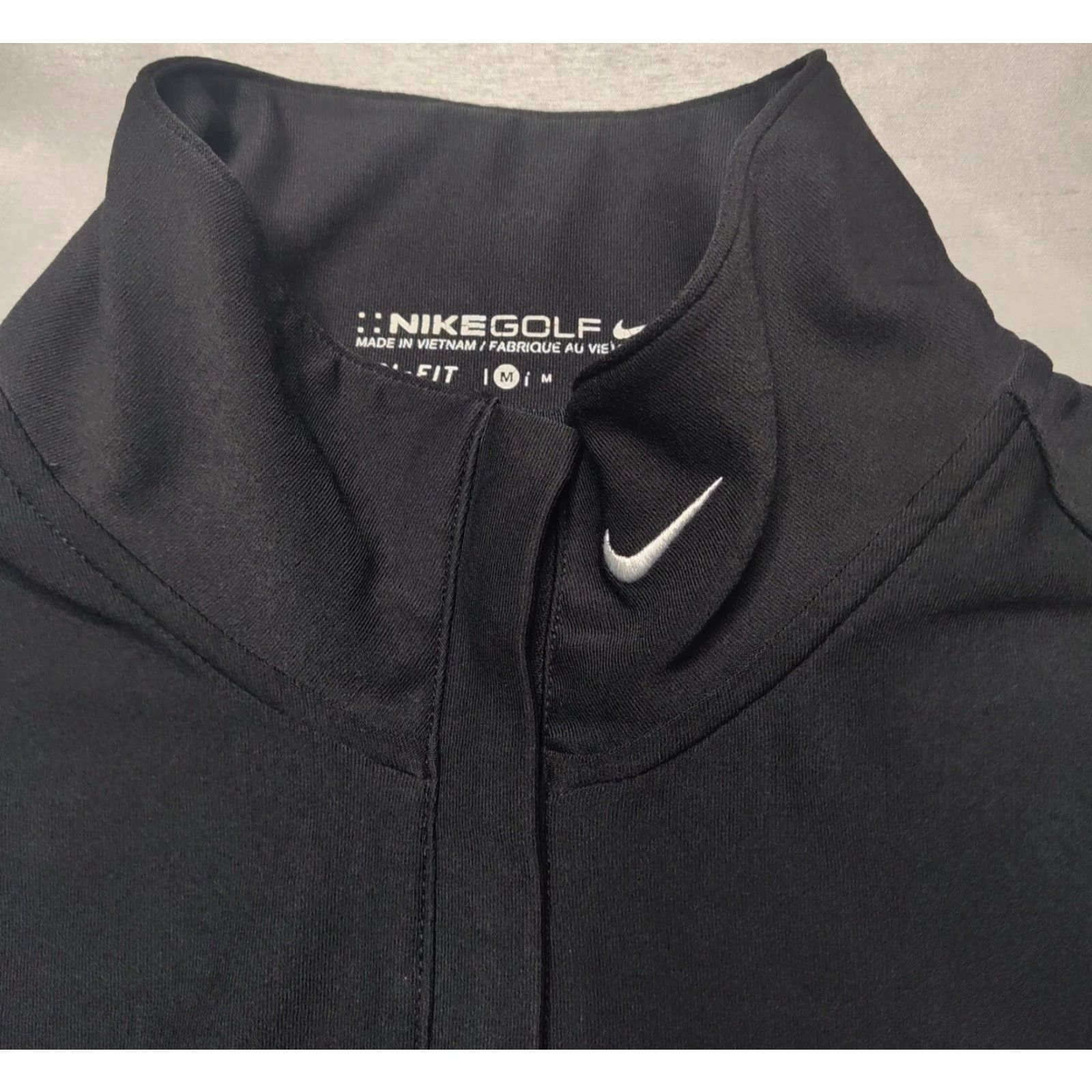 Nike NIKE GOLF THE HONDA CLASSIC Women DRI-FIT 1/2 Zip Black Pullover Size M / US 6-8 / IT 42-44 - 5 Thumbnail