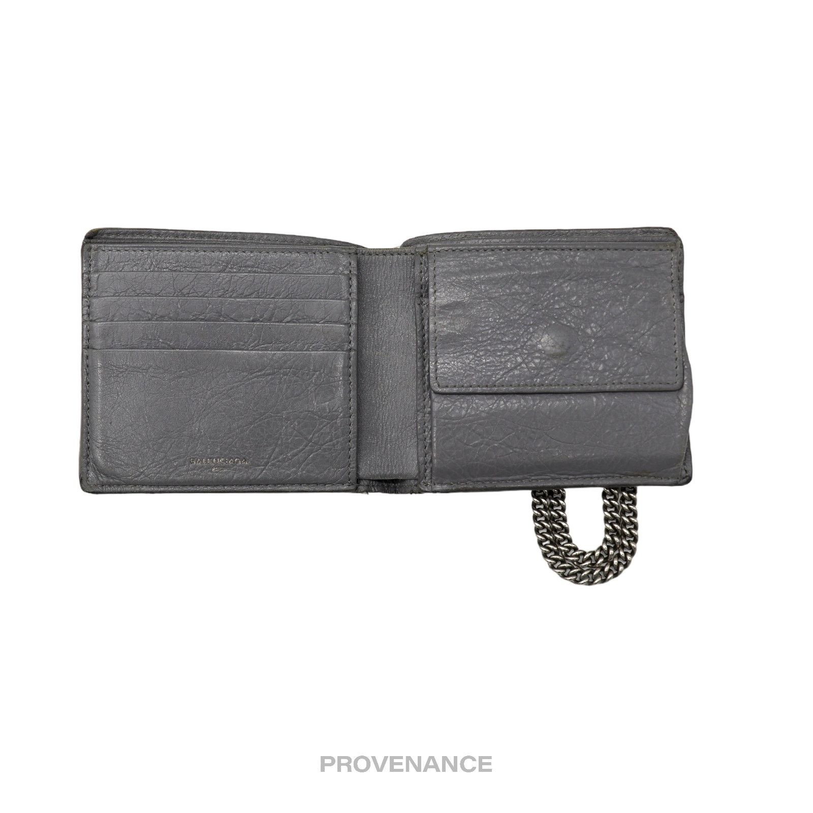 Balenciaga 🔴 Balenciaga Explorer Chain Wallet - Gray Leather Size ONE SIZE - 5 Thumbnail