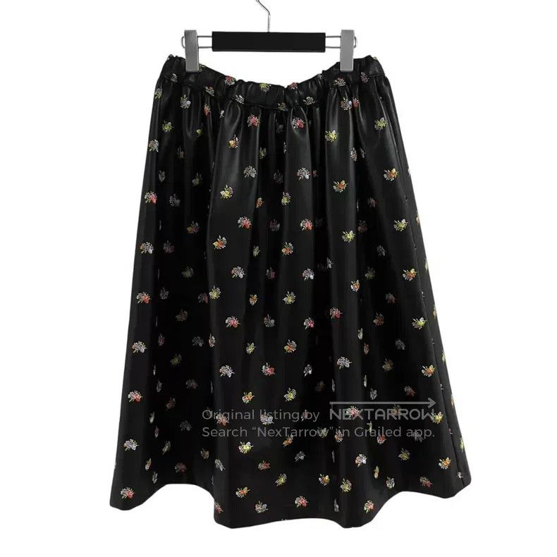 Comme des Garcons Comme des Garcons size S Little Flower Embroidered Skirt Size 23" - 4 Thumbnail