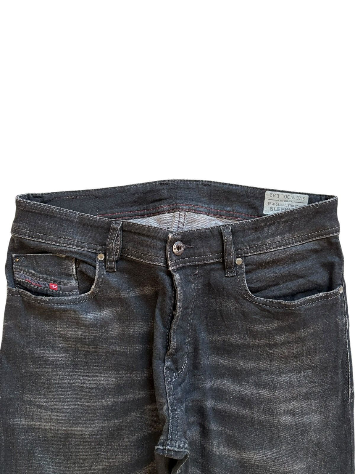 Diesel Vintage Diesel Sleenker Faded Wash Black Jeans Size US 30 / EU 46 - 4 Thumbnail
