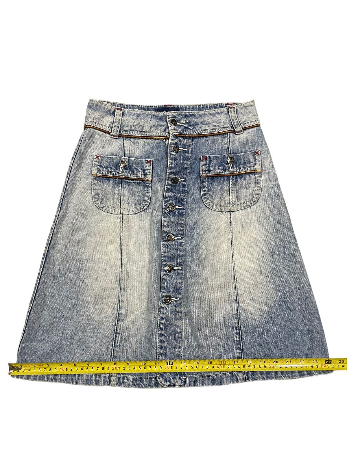 Vivienne Westwood Vintage Japanese Full Button Blue Wash Style Denim Skirt Size 28" / US 6 / IT 42 - 13 Thumbnail