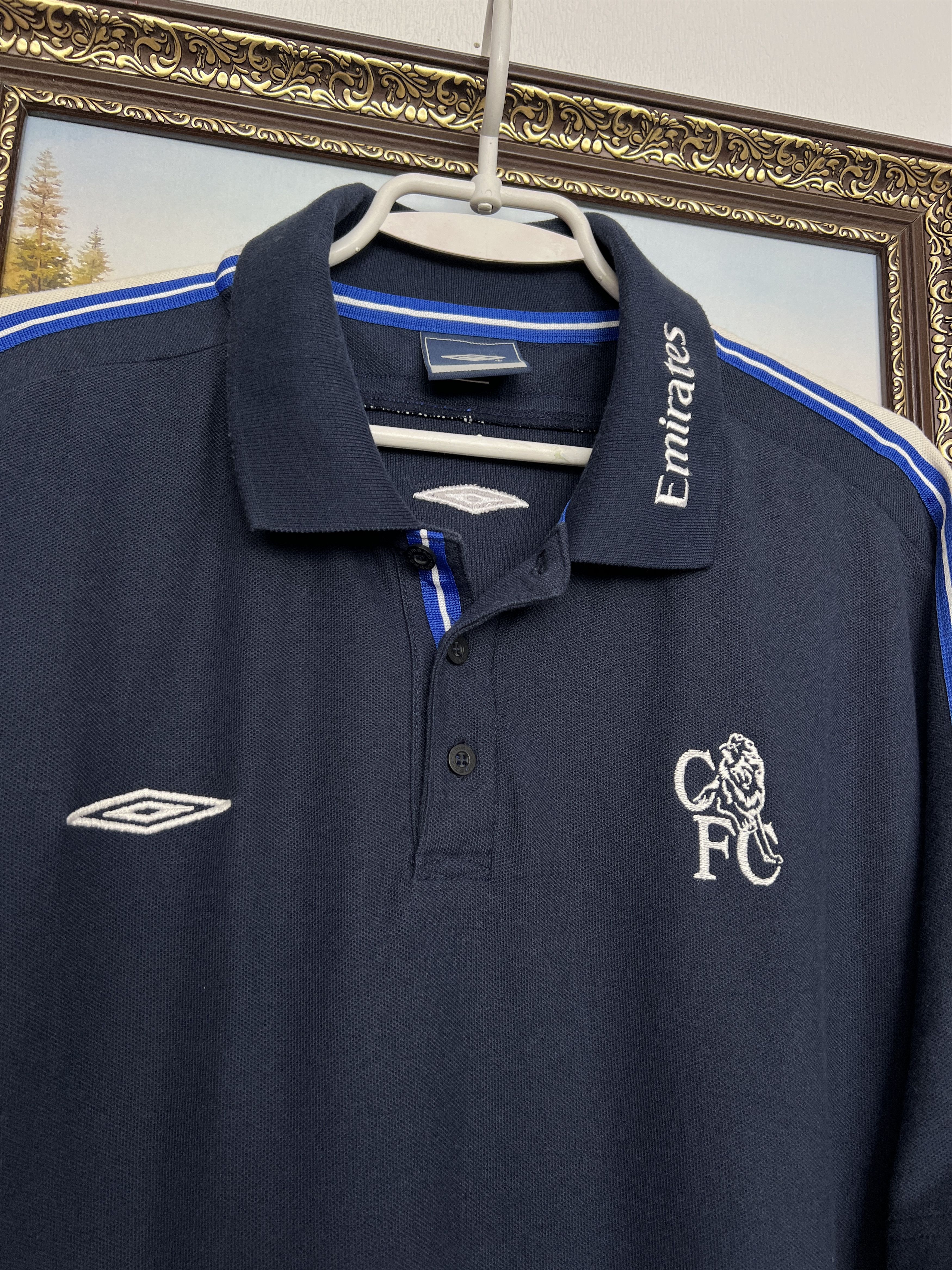 Umbro Vintage 2000's Chelsea Football Train Polo Shirt Jersey Size US XL / EU 56 / 4 - 3 Thumbnail