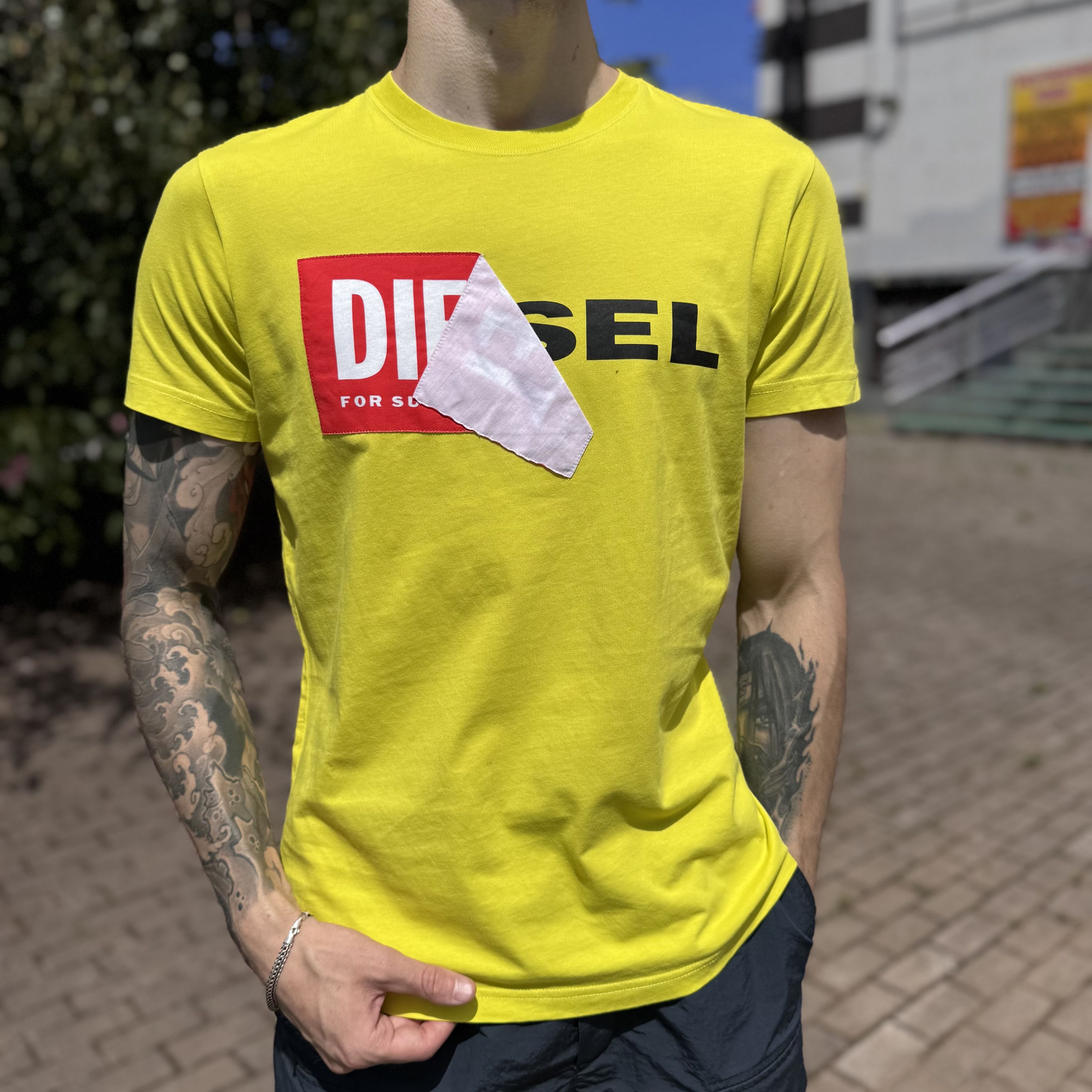 Diesel Vintage Diesel Double Big Logo T-Shirt Size US M / EU 48-50 / 2 - 1 Thumbnail