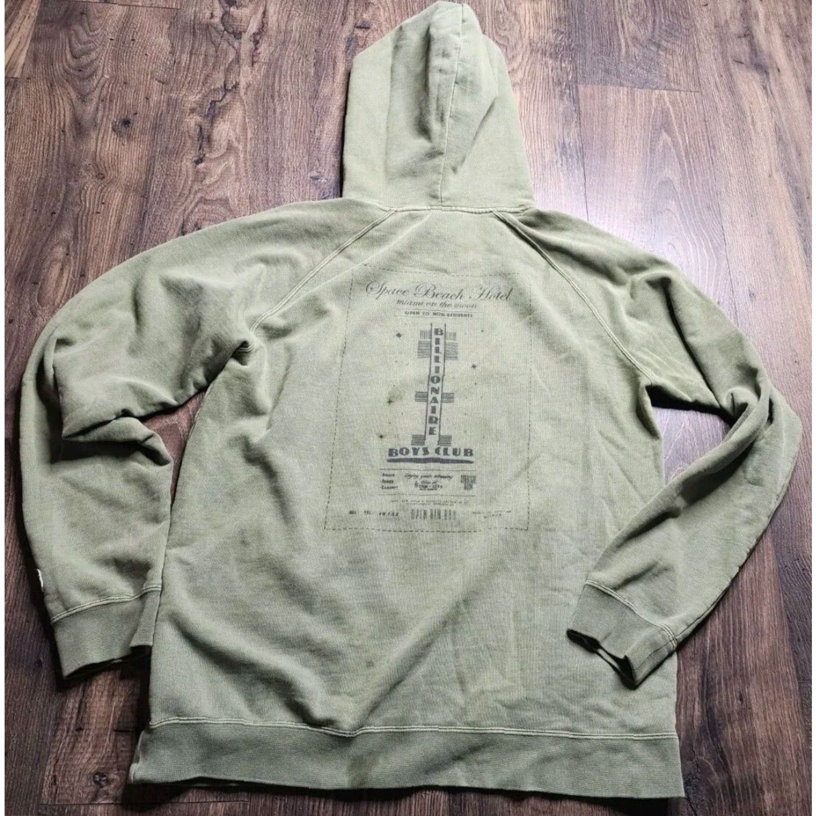 Billionaire Boys Club VINTAGE Billionaire Boys Club Green Space Graphic Hoodie Sweatshirt Mens Large Size US L / EU 52-54 / 3 - 2 Thumbnail