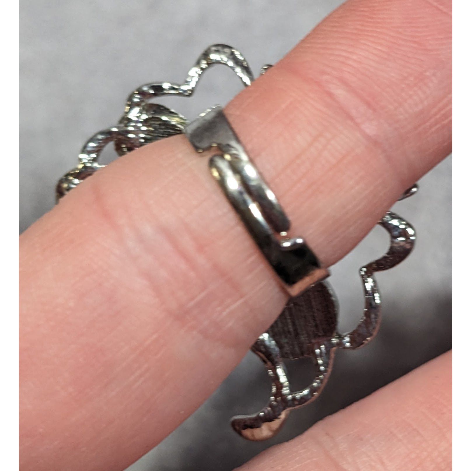 Other Fairycore Butterfly Pink And Silver Tone Gemmed Ring Size 6 Size ONE SIZE - 10 Thumbnail