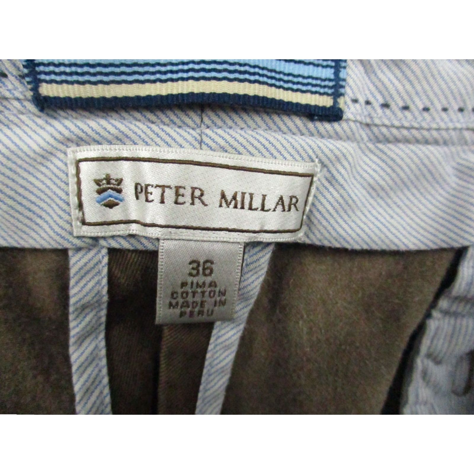 Peter Millar VINTAGE Peter Millar PantS 36x26 Brown Straight Short Chino Golf Size US 36 / EU 52 - 7 Thumbnail