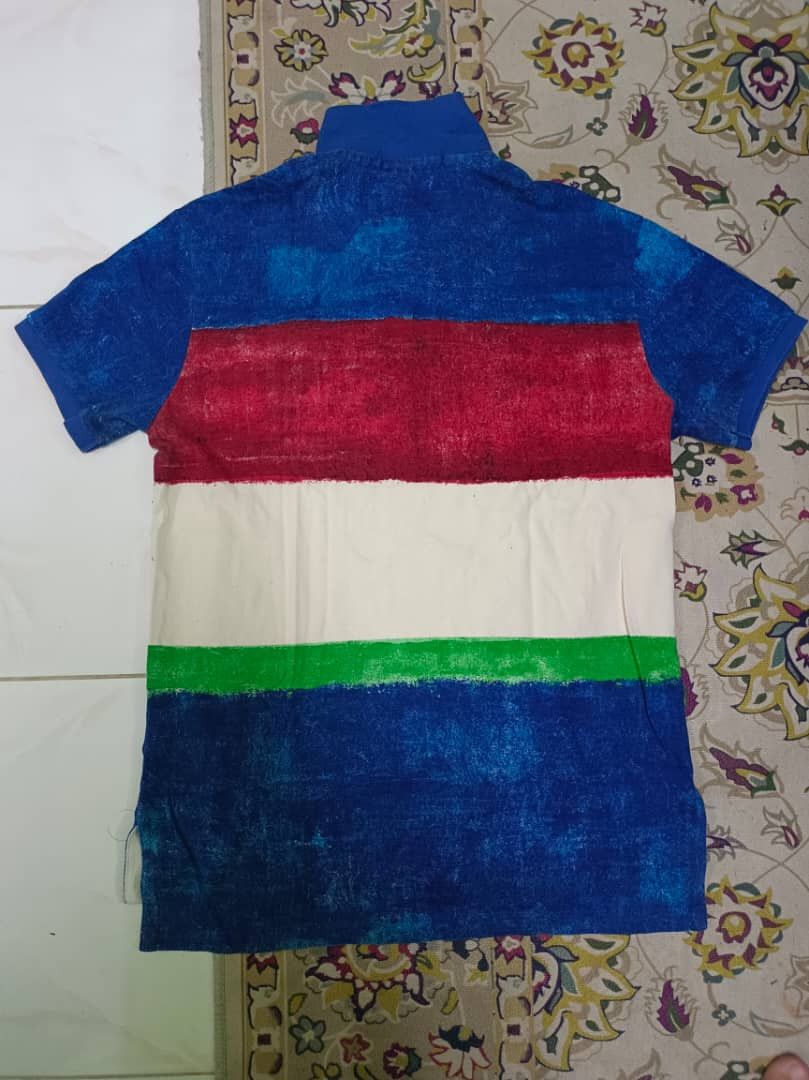Polo Ralph Lauren × Vintage Vtg Painted Polo Ralph Lauren Custom Fit Big Pony Polo Tee Size US S / EU 44-46 / 1 - 2 Thumbnail