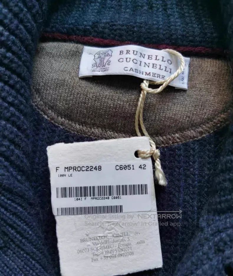 Brunello Cucinelli Brunello Cucinelli Cashmere sweater, Navy blue, 100% cashm Size US M / EU 48-50 / 2 - 5 Thumbnail