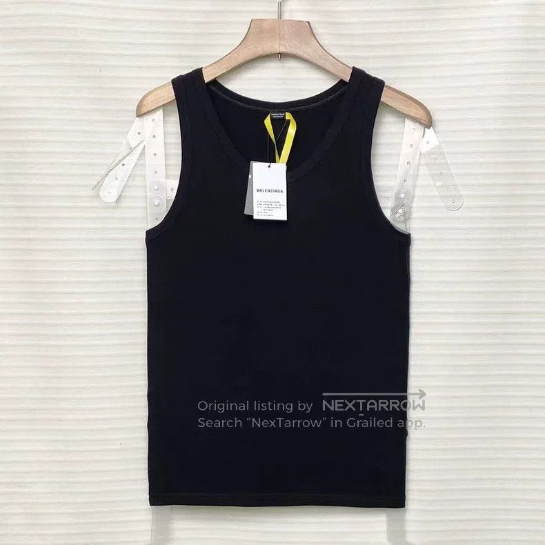 Balenciaga Balenciaga Solid color round neck mid-length casual vest Size US M / EU 48-50 / 2 - 1 Thumbnail