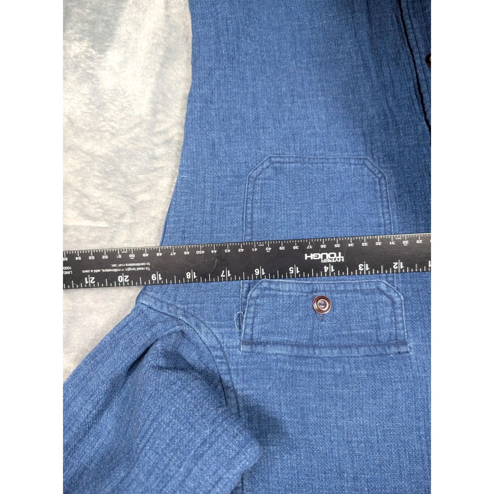 Taylor Stitch Taylor Stitch Shirt Mens 38 Blue Long Sleeve Button-Up Front Workwear Casual Slub Size US M / EU 48-50 / 2 - 3 Thumbnail