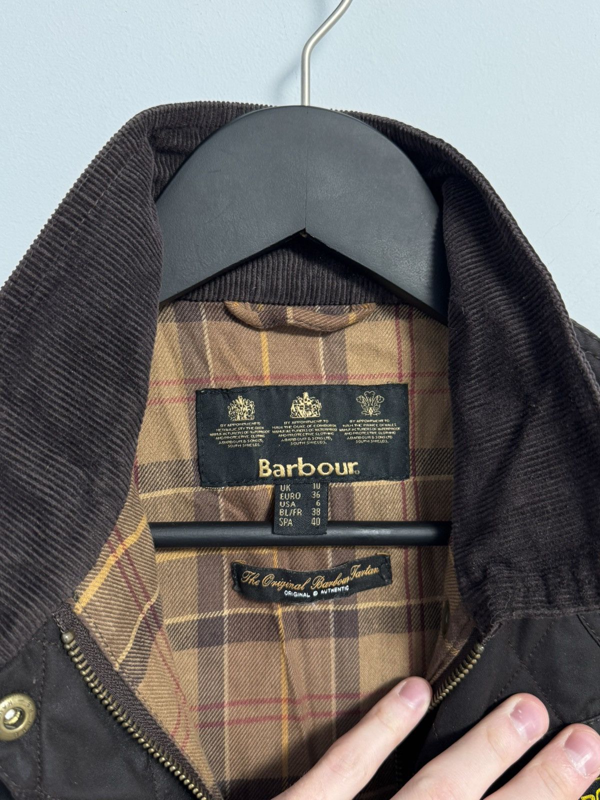 Barbour Barbour Quilted Wax Jacket With Belt - Olive Green Brown Size M / US 6-8 / IT 42-44 - 19 Thumbnail