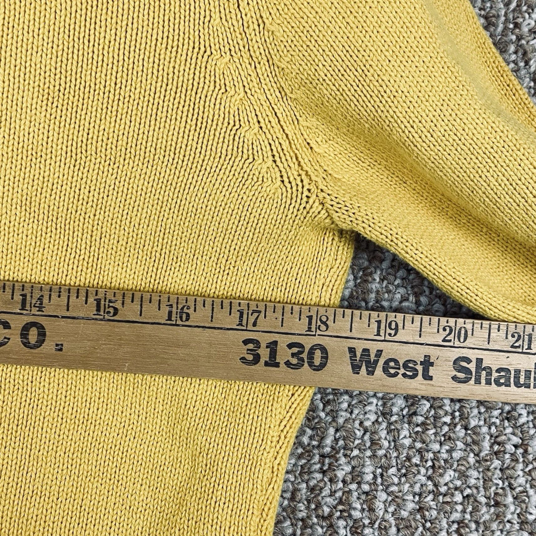 Ralph Lauren Ralph Lauren Sweater Womens M Mustard Ribbed Wrap Shawl Collar Gold Clasp E57 Square Knit Pullover Size M / US 6-8 / IT 42-44 - 7 Thumbnail