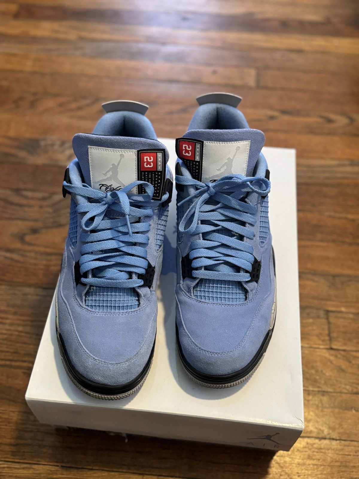 Jordan Brand × Nike JORDAN 4 RETRO UNIVERSITY UNC BLUES Size US 11.5 / EU 44-45 - 1 Thumbnail