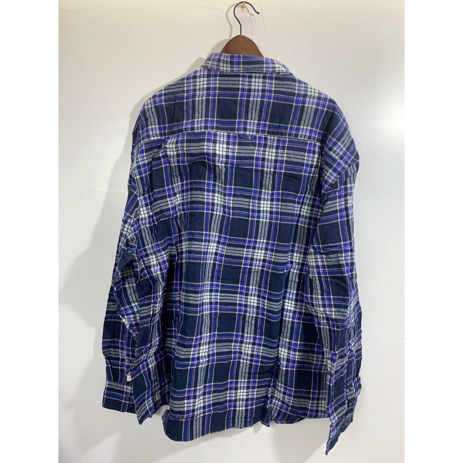 Vintage Eq Equilibrio Mens Button Front Shirt Plaid Long Sleeve 3XL Blue Pocket NWT Size US XXL / EU 58 / 5 - 2 Thumbnail