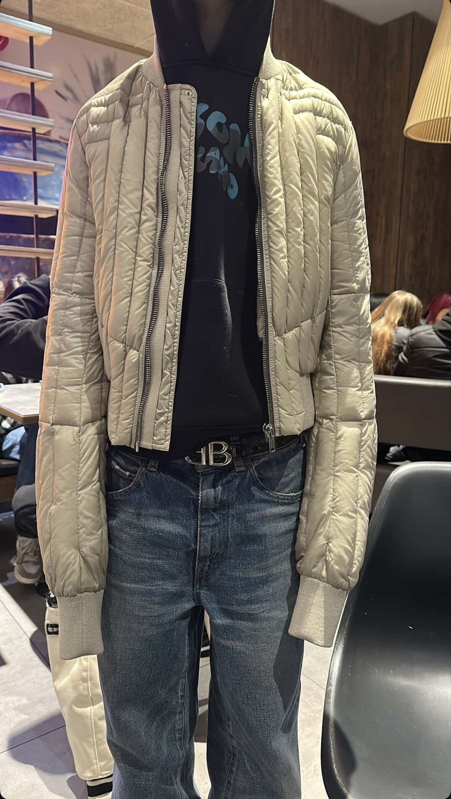 Rick Owens Rick Owens Mainline Fog cropped bomber jacket Size US XS / EU 42 / 0 - 2 Thumbnail