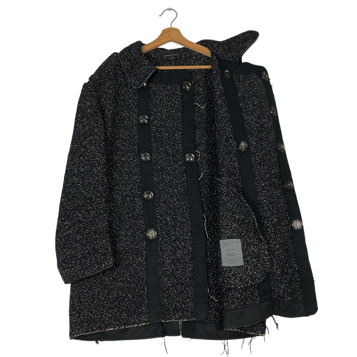 Yohji Yamamoto 🔥VINTAGE AW2004 YYPH WOOL JACKET LEATHER POCKET Size US L / EU 52-54 / 3 - 1 Thumbnail