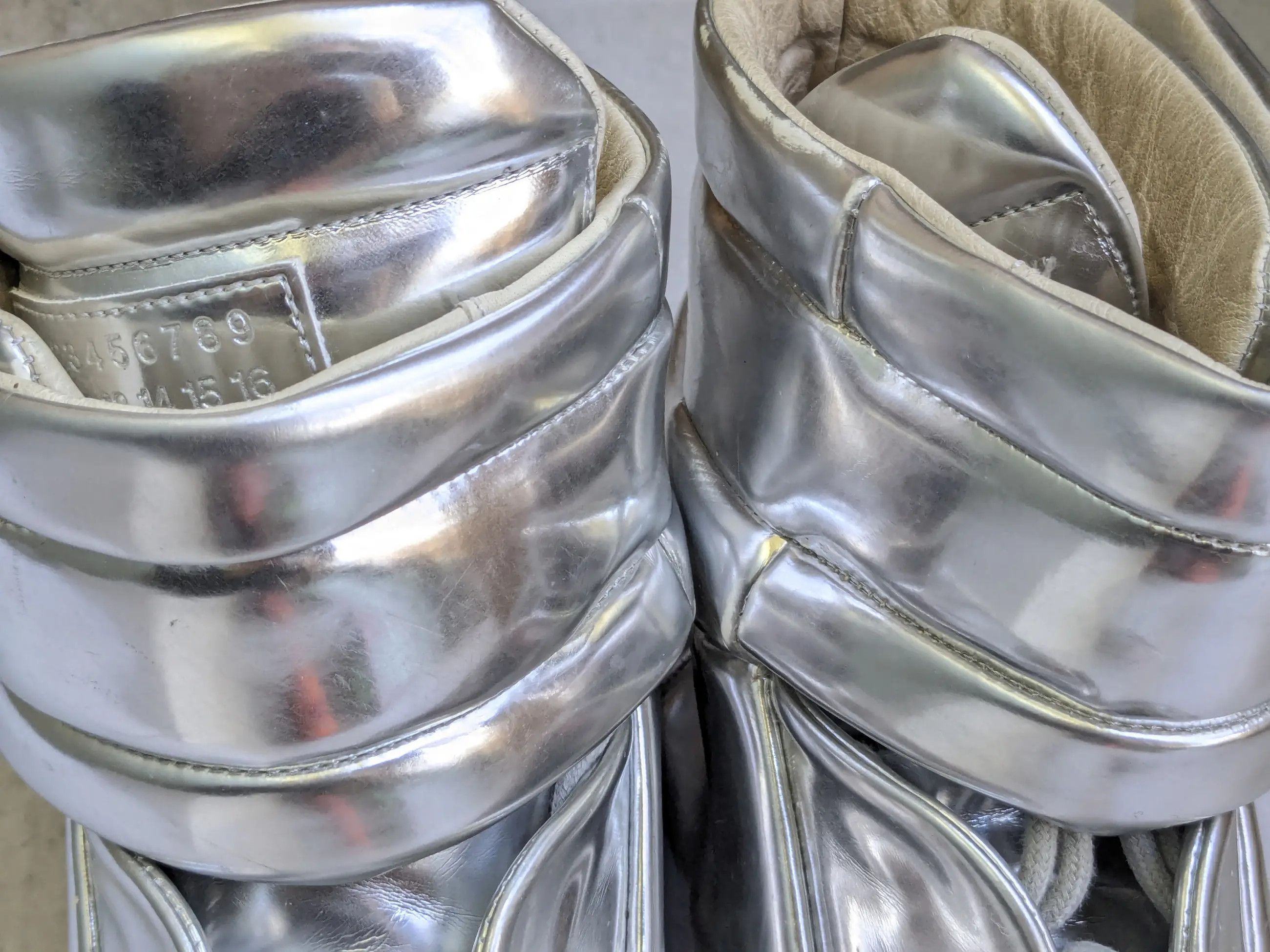 Maison Margiela Maison Margiela Future Silver High Top Sneakers 13 46 Size US 13 / EU 46 - 4 Thumbnail