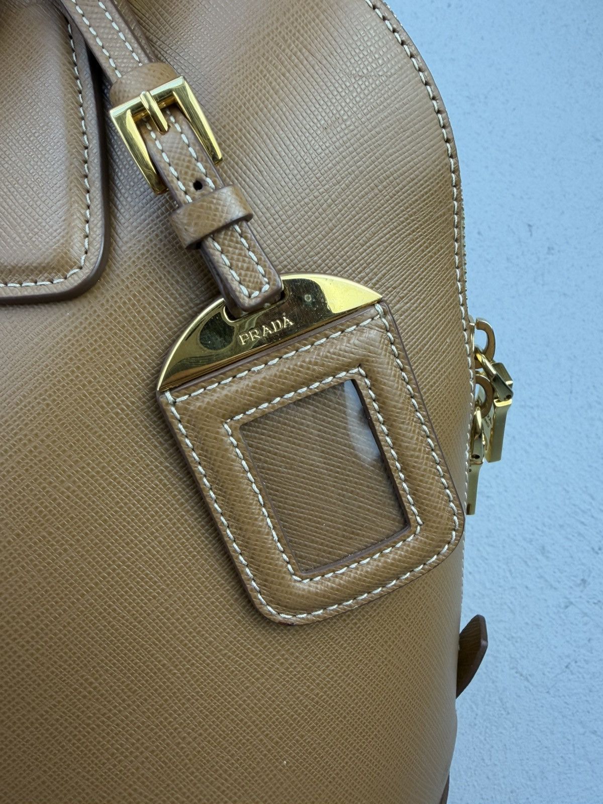 Prada Prada Saffiano Lux Caramel + Mimo Size ONE SIZE - 8 Thumbnail