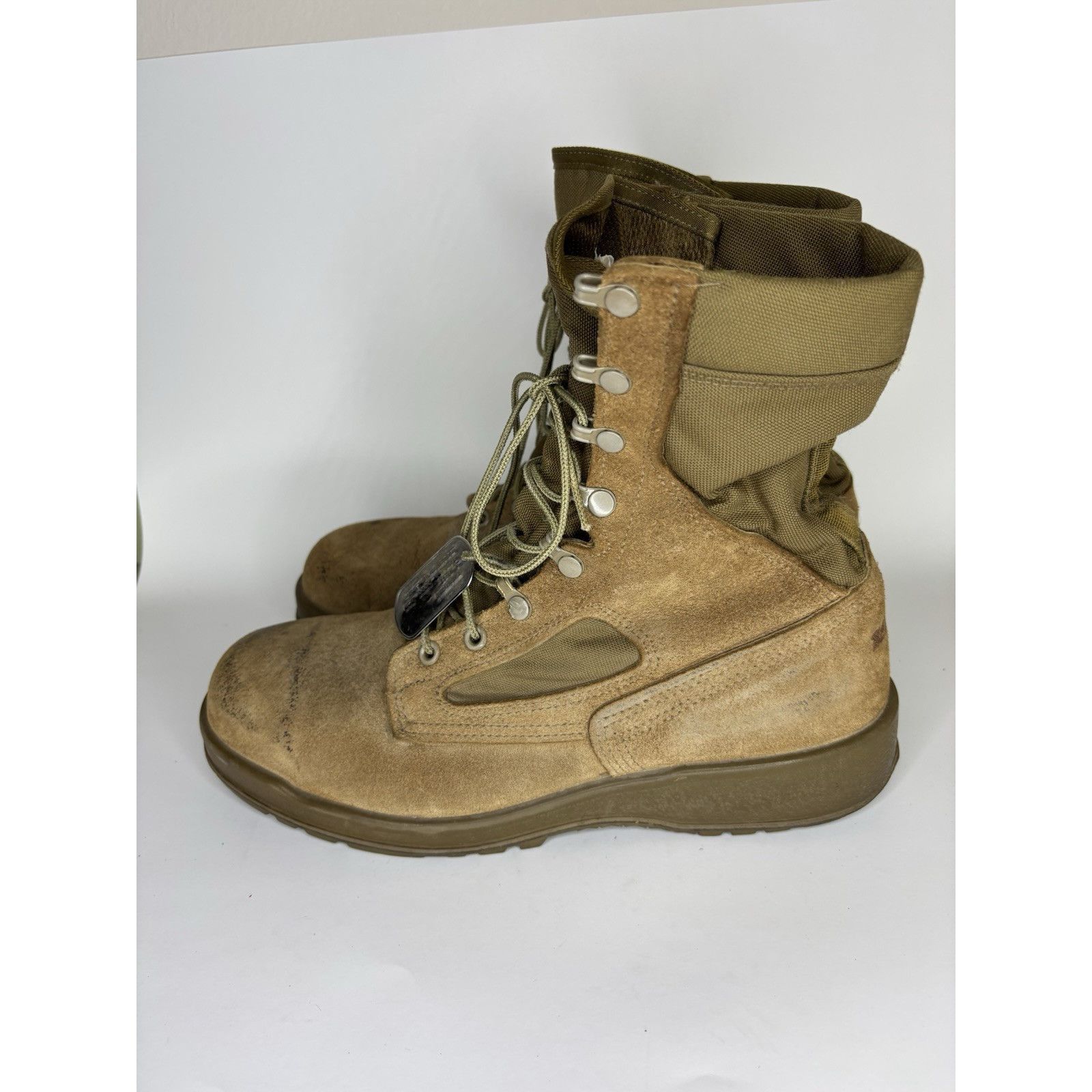 Belleville Belleville Boots Steel Toe Men Size 10R Green Brown Suede La Size US 10 / EU 43 - 3 Thumbnail