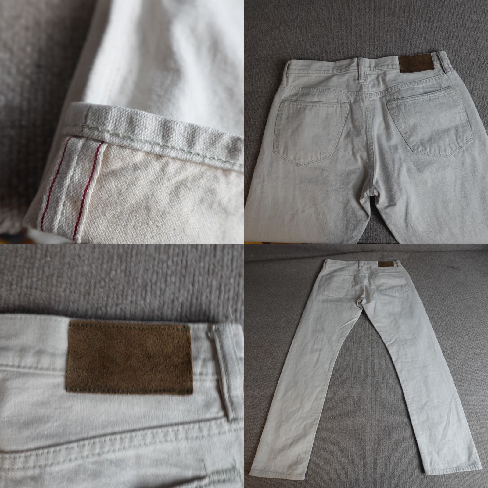Todd Snyder Todd Snyder Mens Jeans 32 x 30 Ivory Slim Fit Japanese Redline Selvedge Size US 32 / EU 48 - 10 Thumbnail
