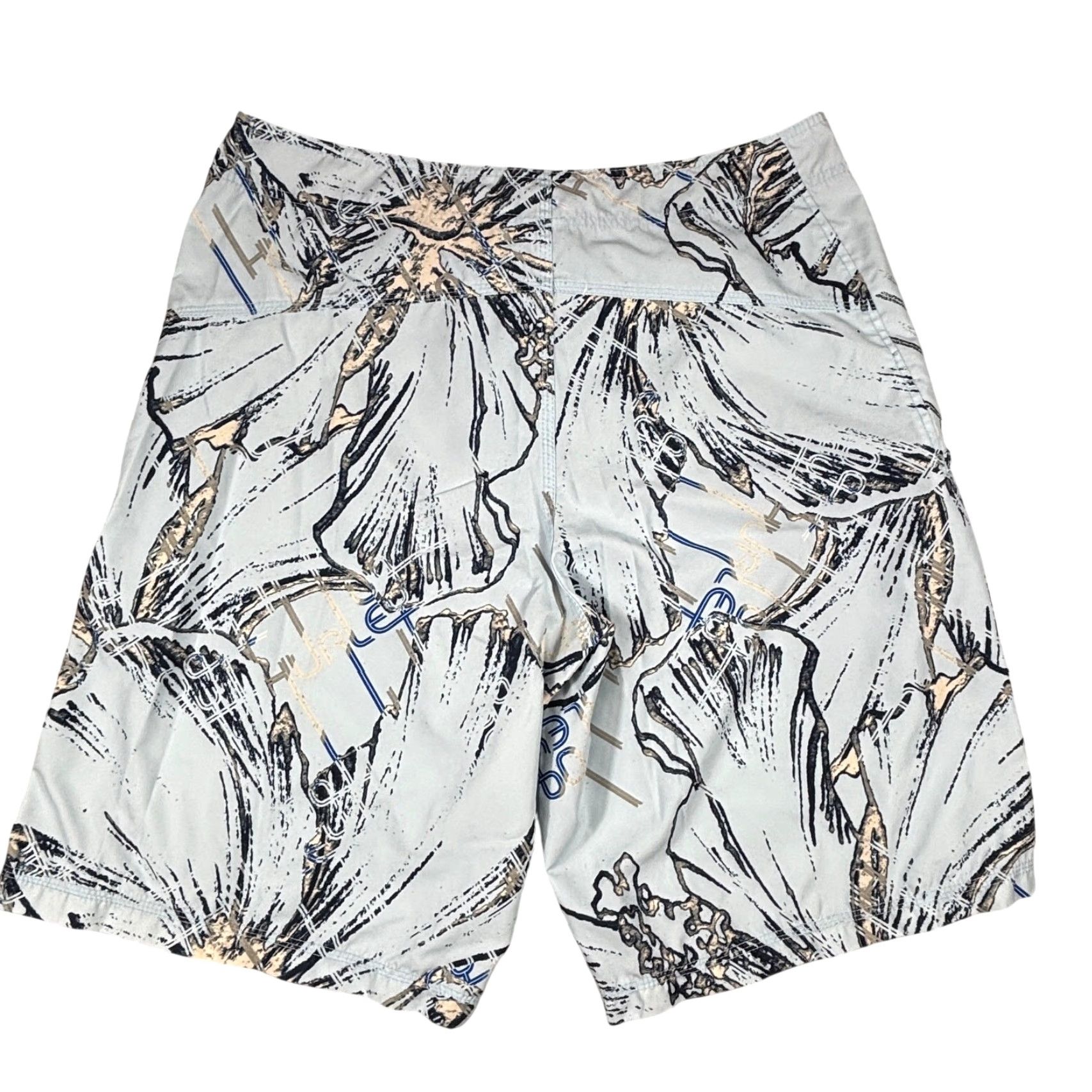 Hurley VINTAGE Hurley Board Shorts Men 36 Blue VTG Floral Y2K 90s Spring 2008 Swim Trunks Beach Tropical Hawaiian Mens Size US 36 / EU 52 - 2 Thumbnail