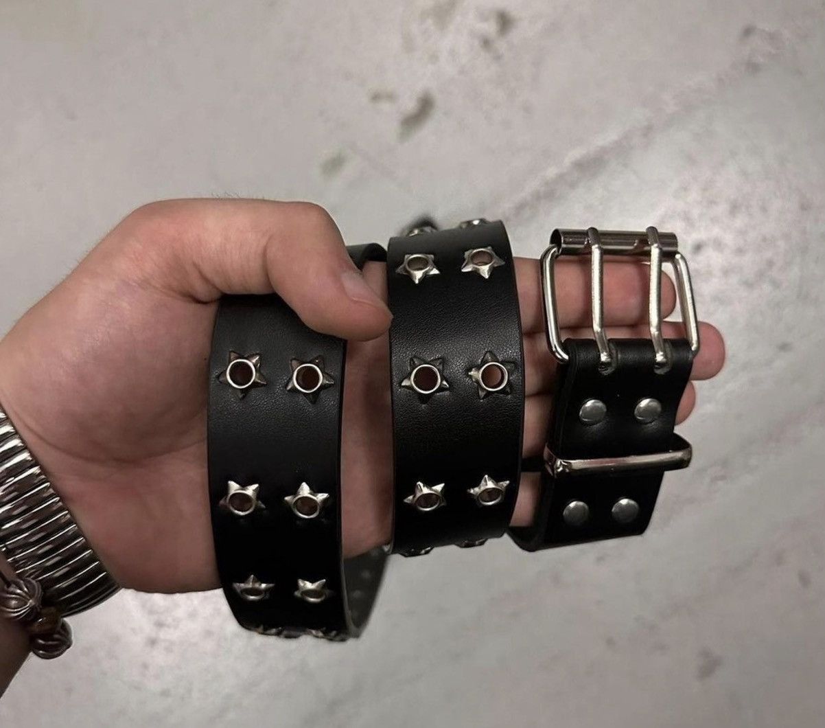 Japanese Brand BLACK STAR BELT 32 MENS2 Size 30 - 3 Thumbnail