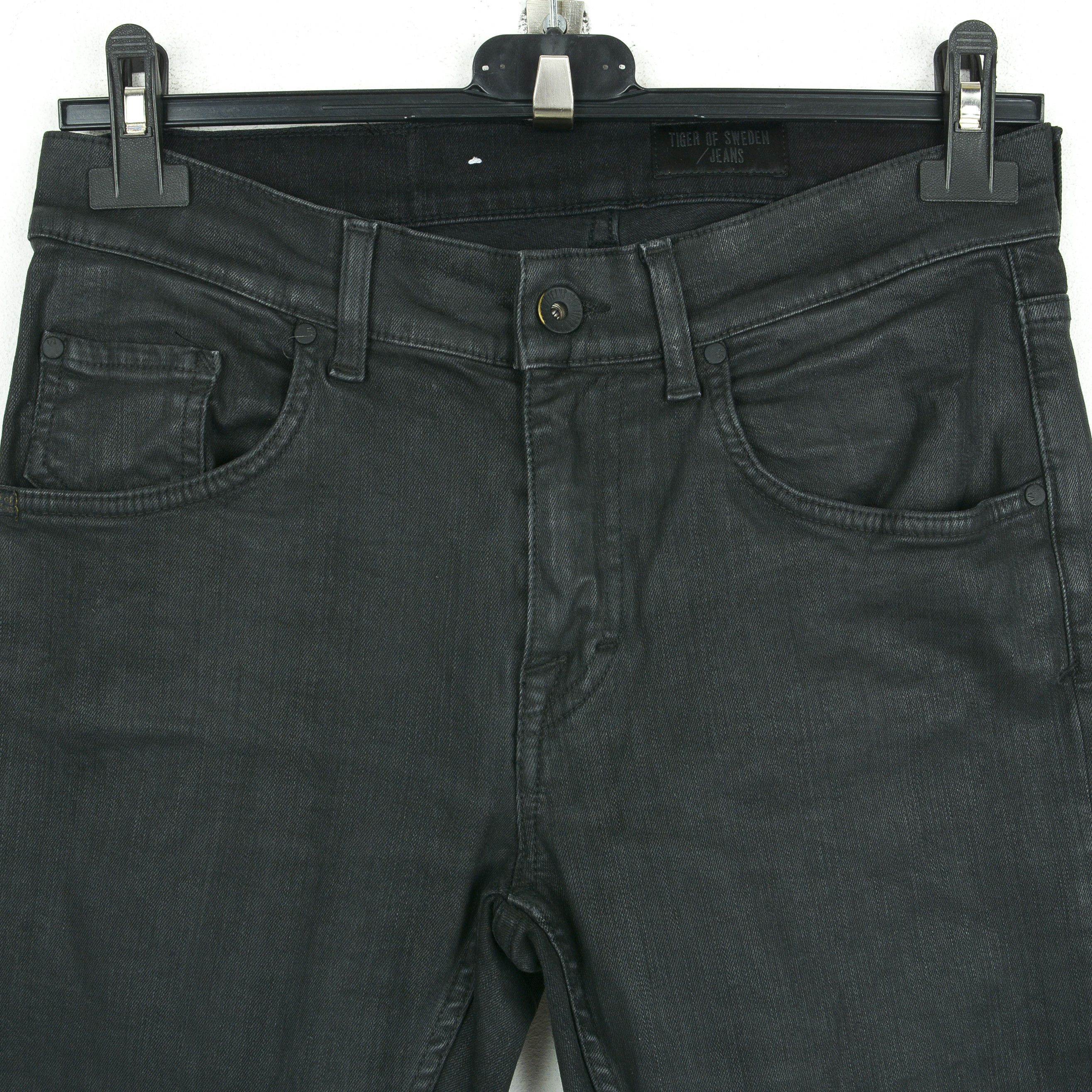 Tiger of Sweden Shelter W30 L32 Black Coated Jeans Slim Waxed Pants Skinny Size 30" / US 8 / IT 44 - 3 Thumbnail