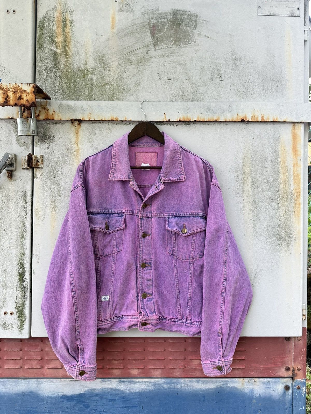 Marithe + Francois Girbaud 👹Vintage Marithe Francois Girbaud Purple Trucker Jacket Size US M / EU 48-50 / 2 - 1 Thumbnail