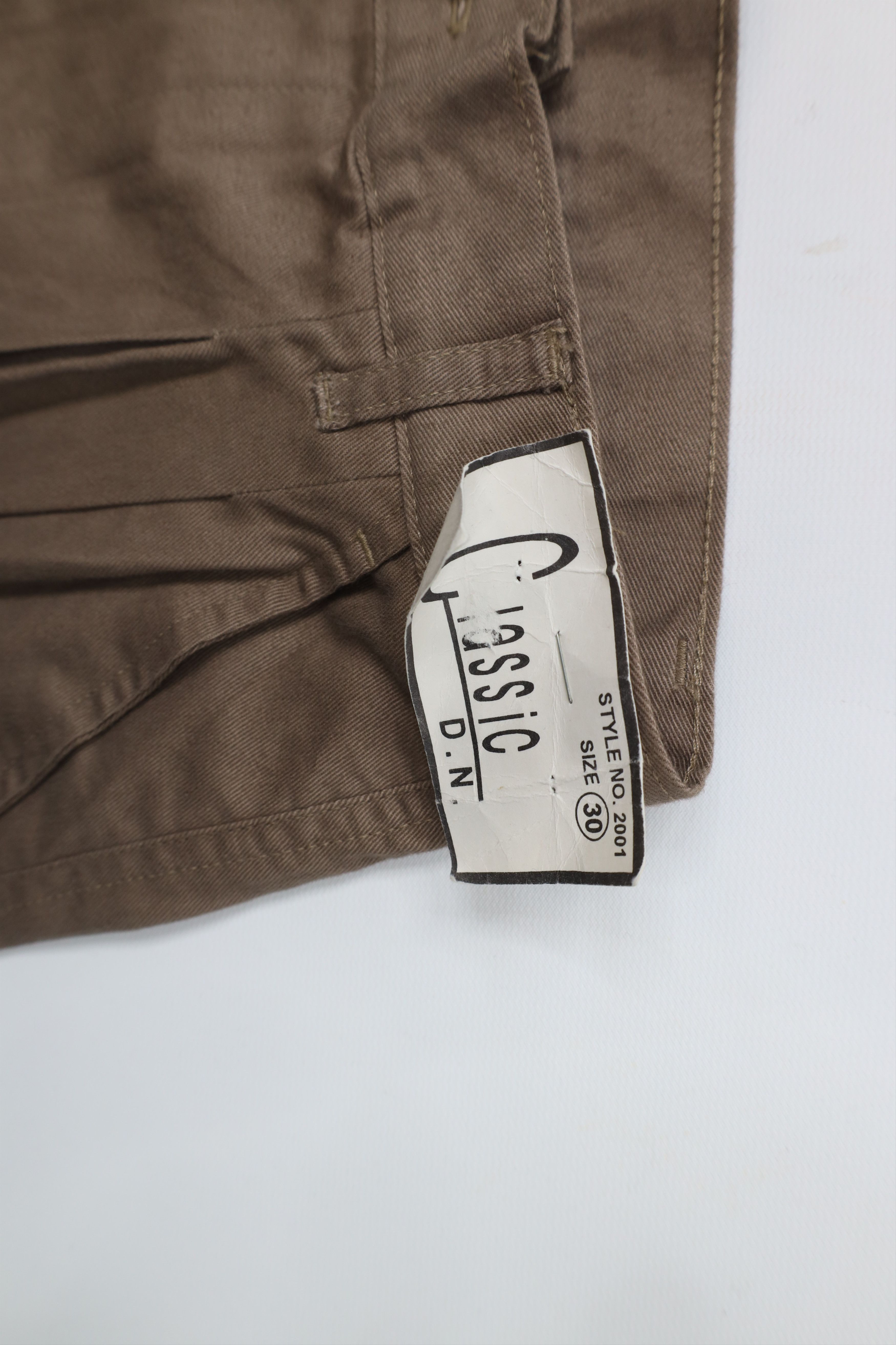 Vintage NOS Vintage 90s Streetwear Cuffed Chino Shorts Beige Cotton Size US 30 / EU 46 - 5 Thumbnail