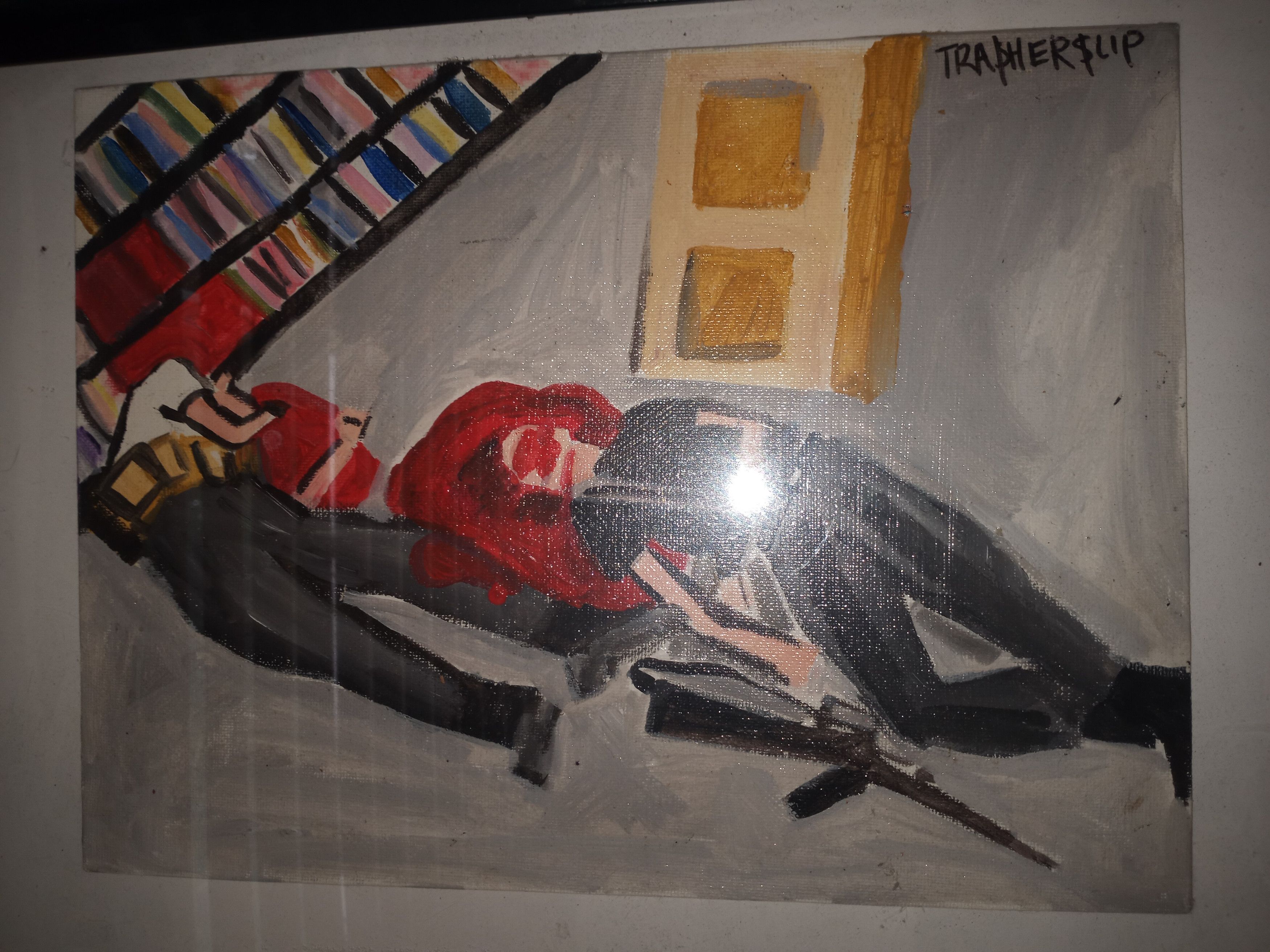 Fuck The Population Trasherslip 1/1 painting Size ONE SIZE - 1 Thumbnail