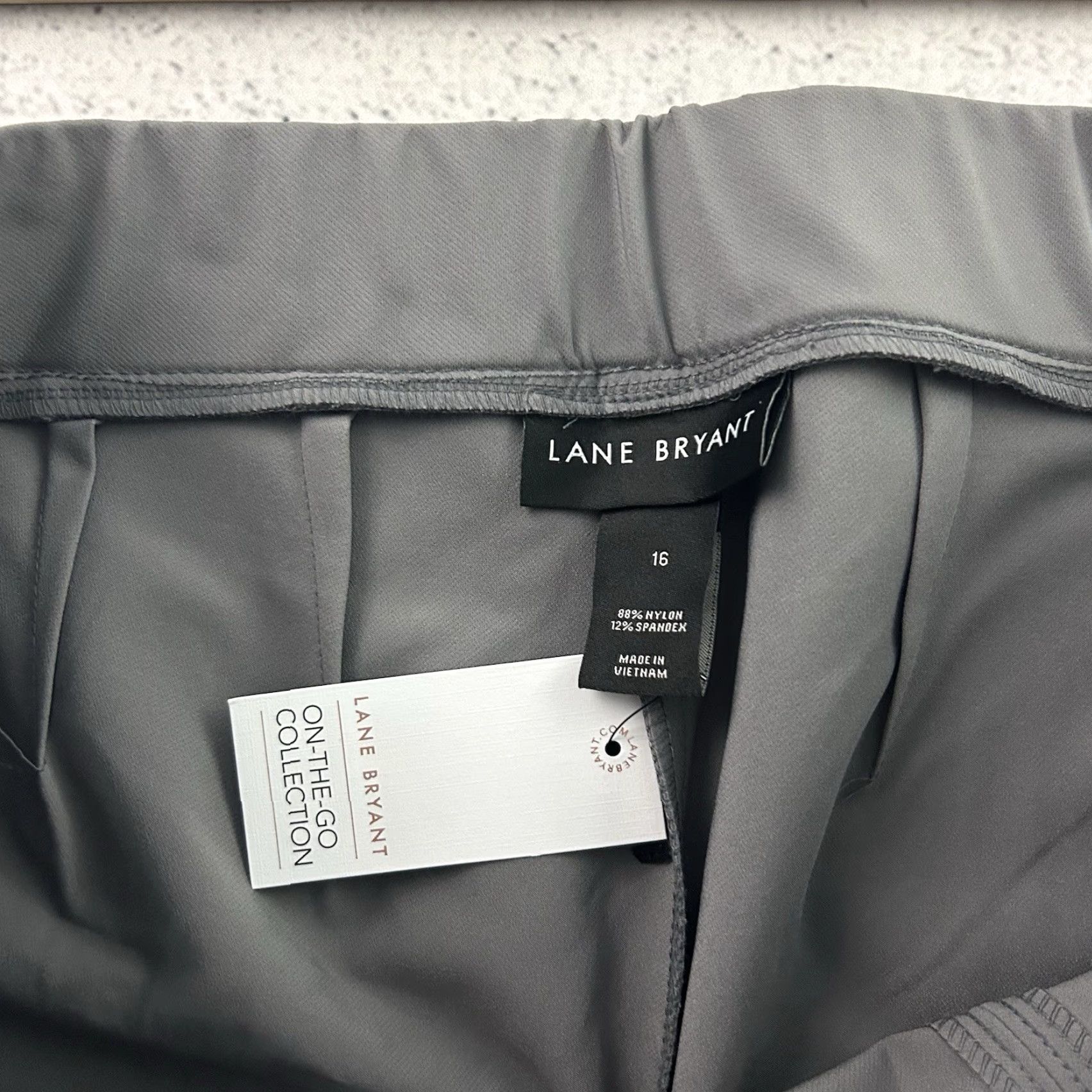 Vintage Lane Bryant Pants Women 16 Gray Ankle On The Go Mid-Rise Size 38" / US 16 / IT 52 - 4 Thumbnail