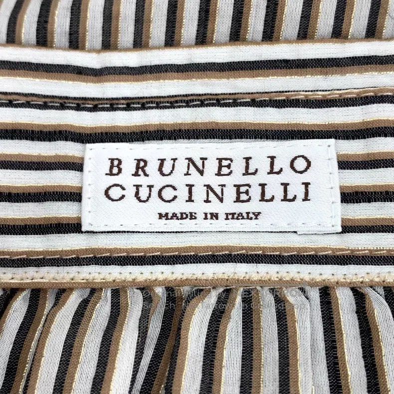 Brunello Cucinelli Brunello Cucinelli 23 Model Color Blocked Vertical Striped Size L / US 10 / IT 46 - 5 Thumbnail