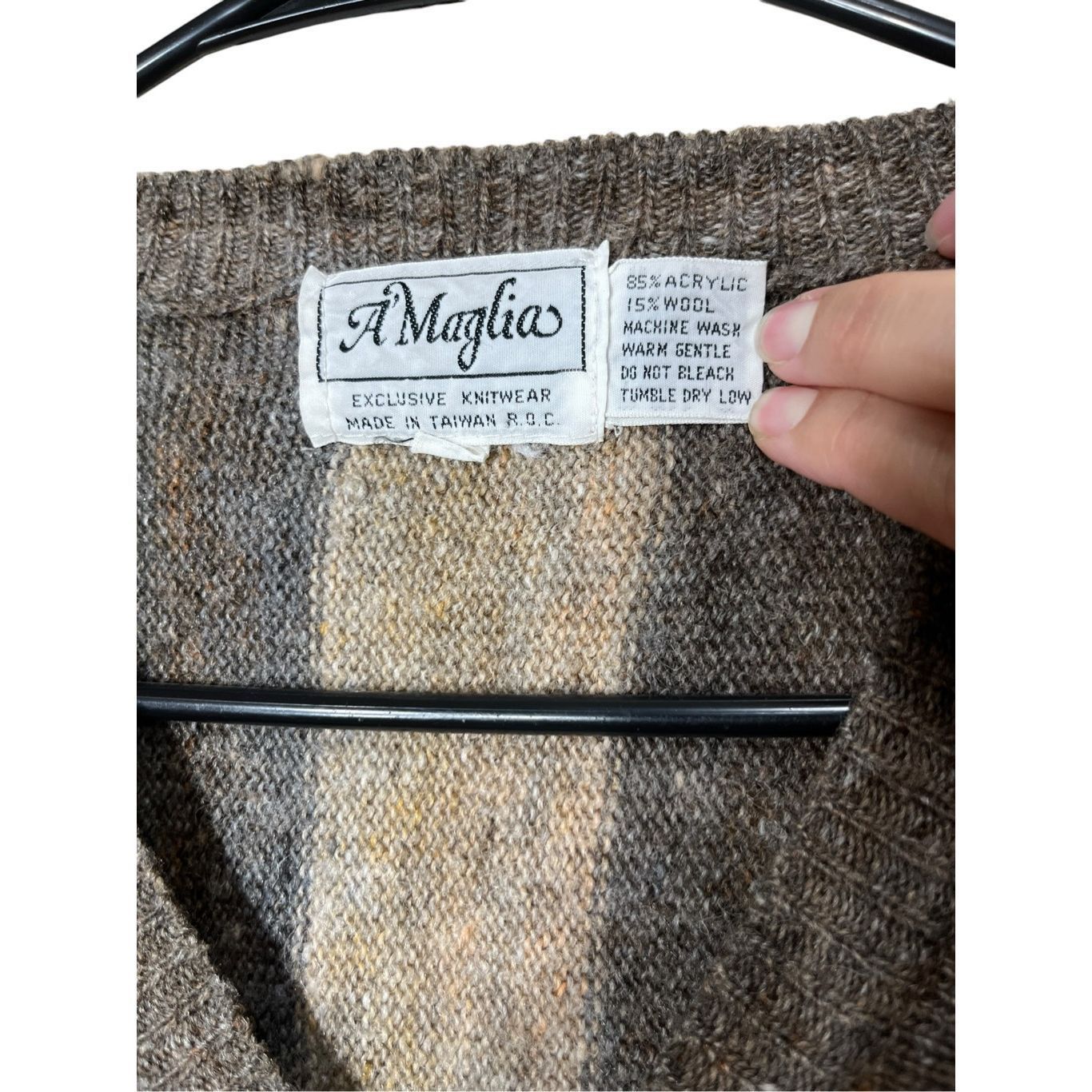 Other Vintage A’ Maglia Wool Blend Brown Earth Tones Sweater Size Size M / US 6-8 / IT 42-44 - 5 Thumbnail
