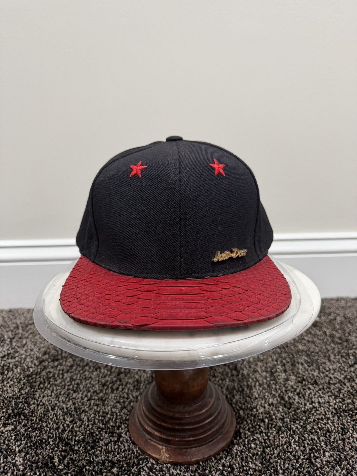 Just Don Just Don x Mitchell & Ness RSVP Black Blank Red Stars Hat Size ONE SIZE - 15 Thumbnail