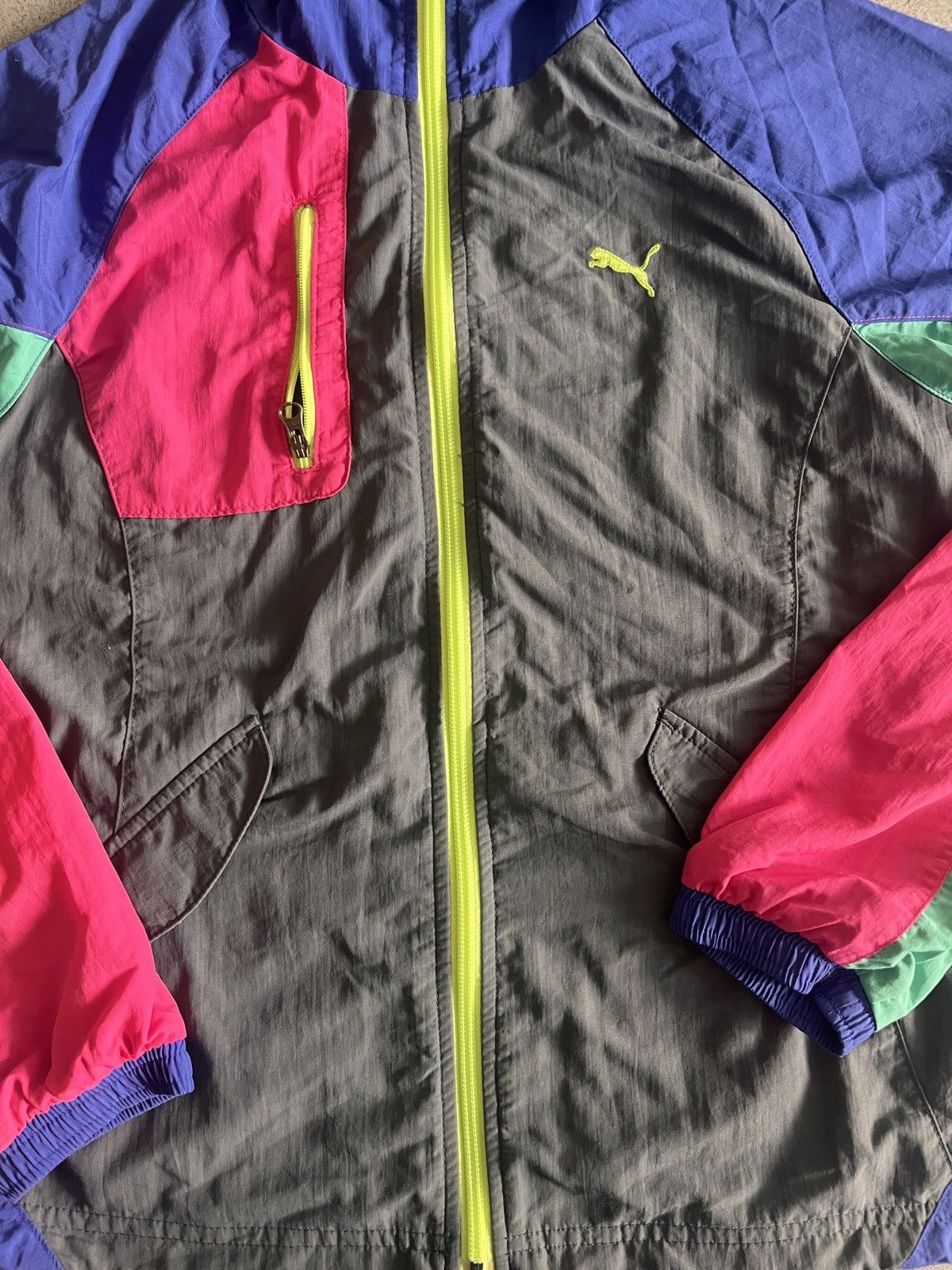 Puma × Vintage Puma sportswear colourful jacket Size S / US 4 / IT 40 - 3 Thumbnail