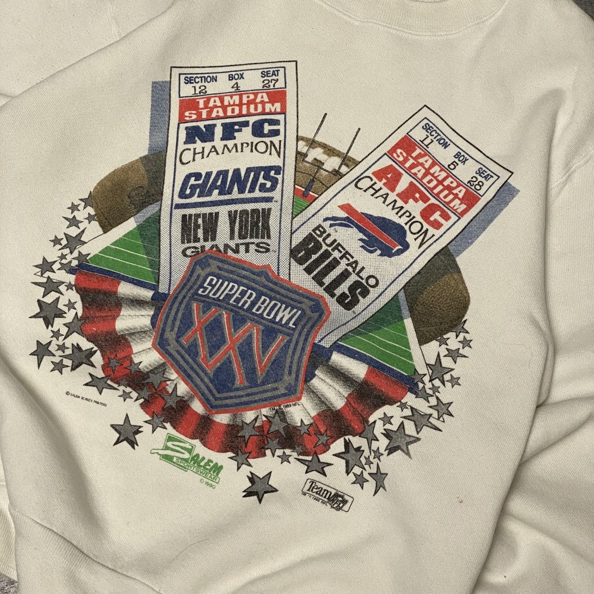 NFL × Salem Sportswear × Vintage Salem Sportswear Super bowl 1990 crewneck white rare item S Size US S / EU 44-46 / 1 - 2 Thumbnail