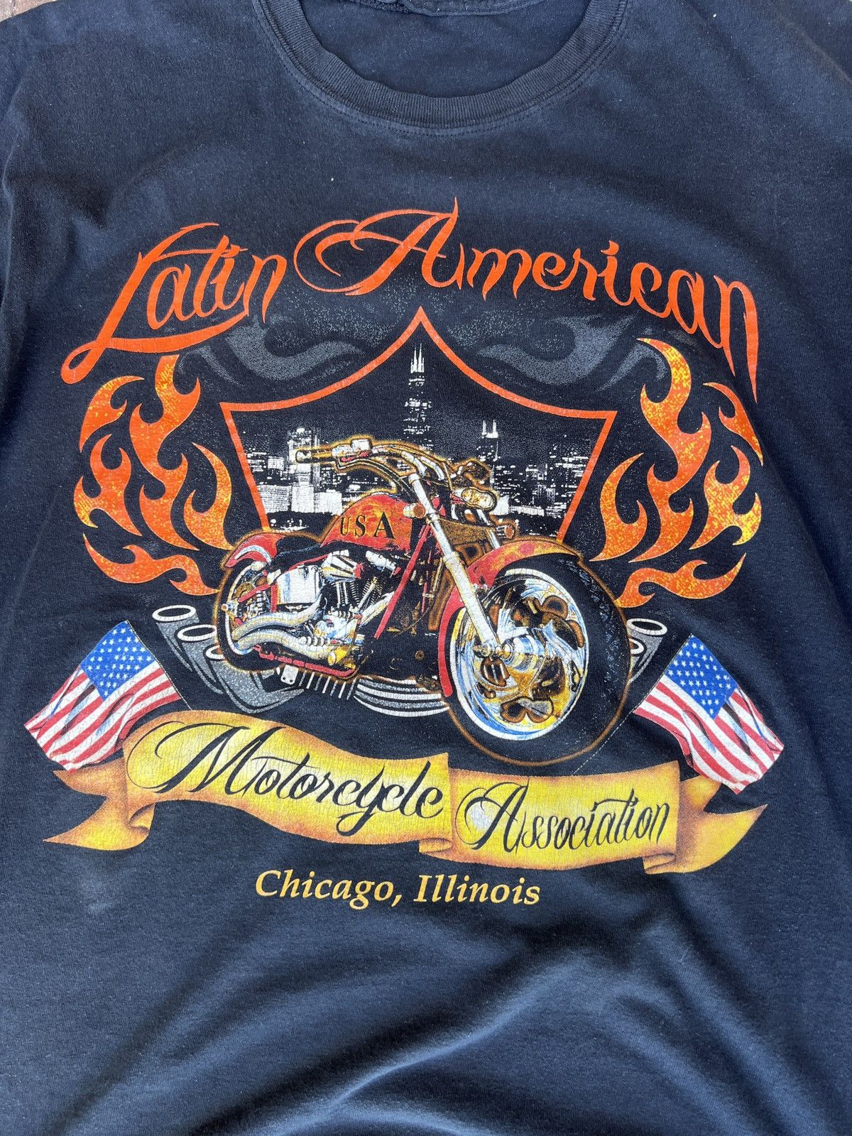Harley Davidson vintage y2k biker flame t-shirt Size US XL / EU 56 / 4 - 2 Thumbnail