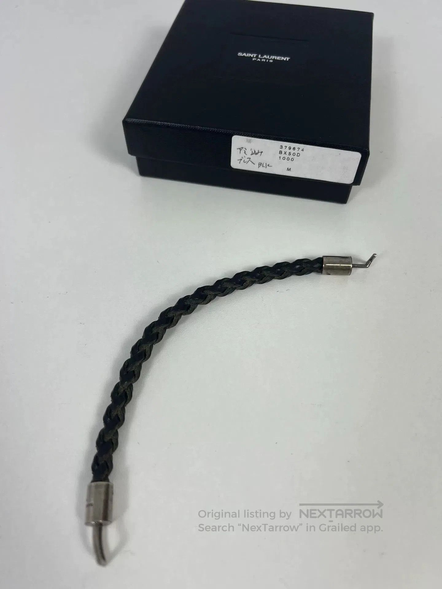 Saint Laurent Paris Saint Laurent Braided Leather Bracelet. Size ONE SIZE - 4 Thumbnail