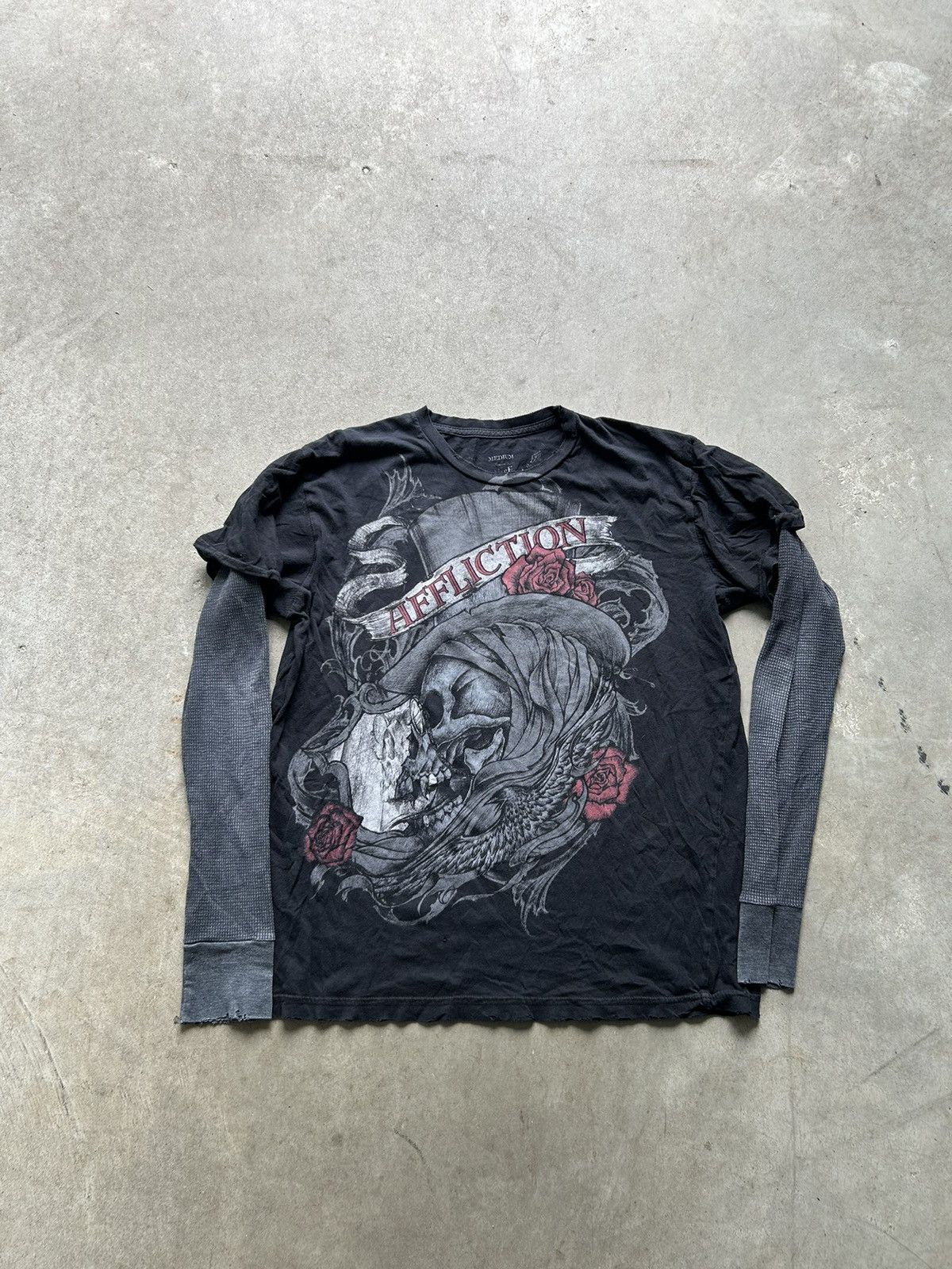 Vintage y2k affliction thermal long sleeve