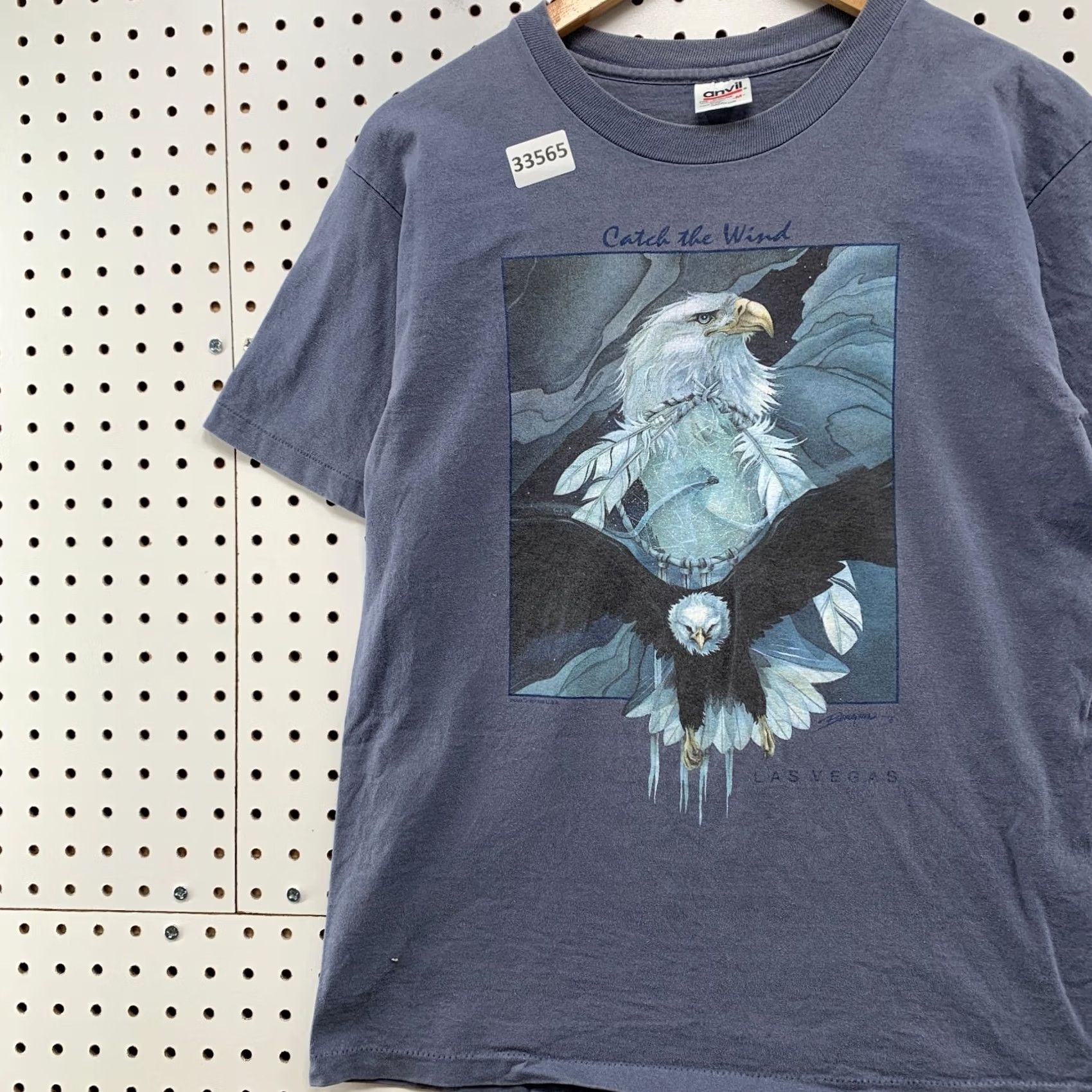 Anvil Vintage Eagle Nature Shirt Mens M Blue 19x26 USA Single Stitch Anvil T-Shirt Crew Neck Short Sleeve Birds USA Mens Size US M / EU 48-50 / 2 - 3 Thumbnail