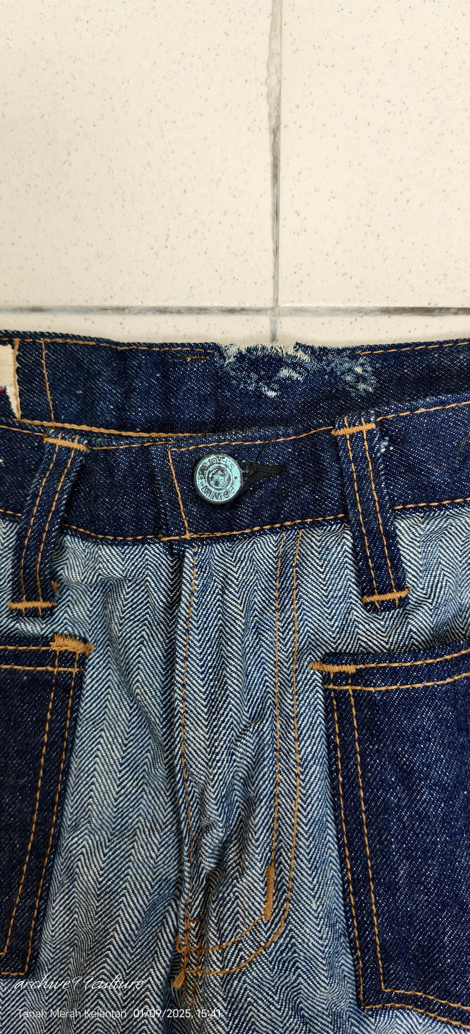 Edwin 70's Edwin Bell bottom patches Unisex jeans USA Size US 27 - 5 Thumbnail